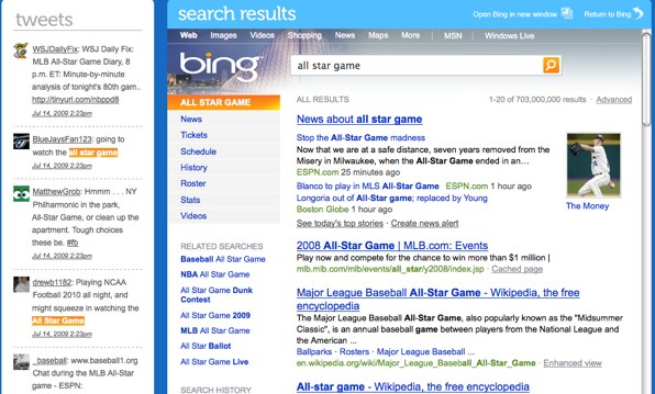 BingTweets Real Time Searches
