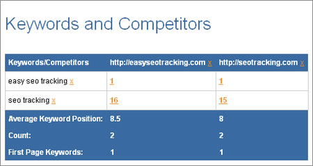 SEO Keywords and Competitors