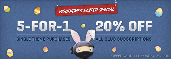 Woo Themes - Easter Weekend Promo