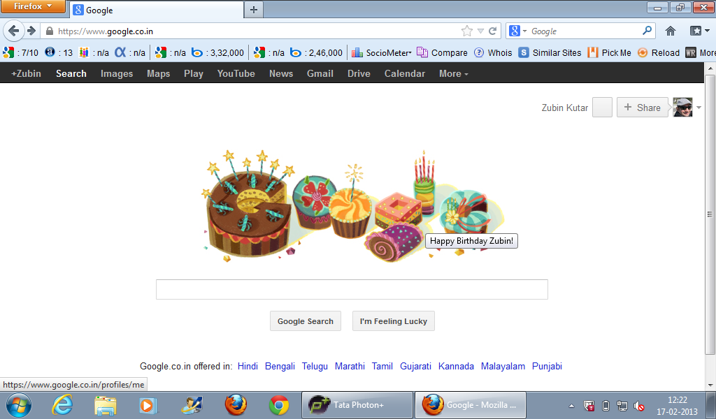 Google Doodle Birthday